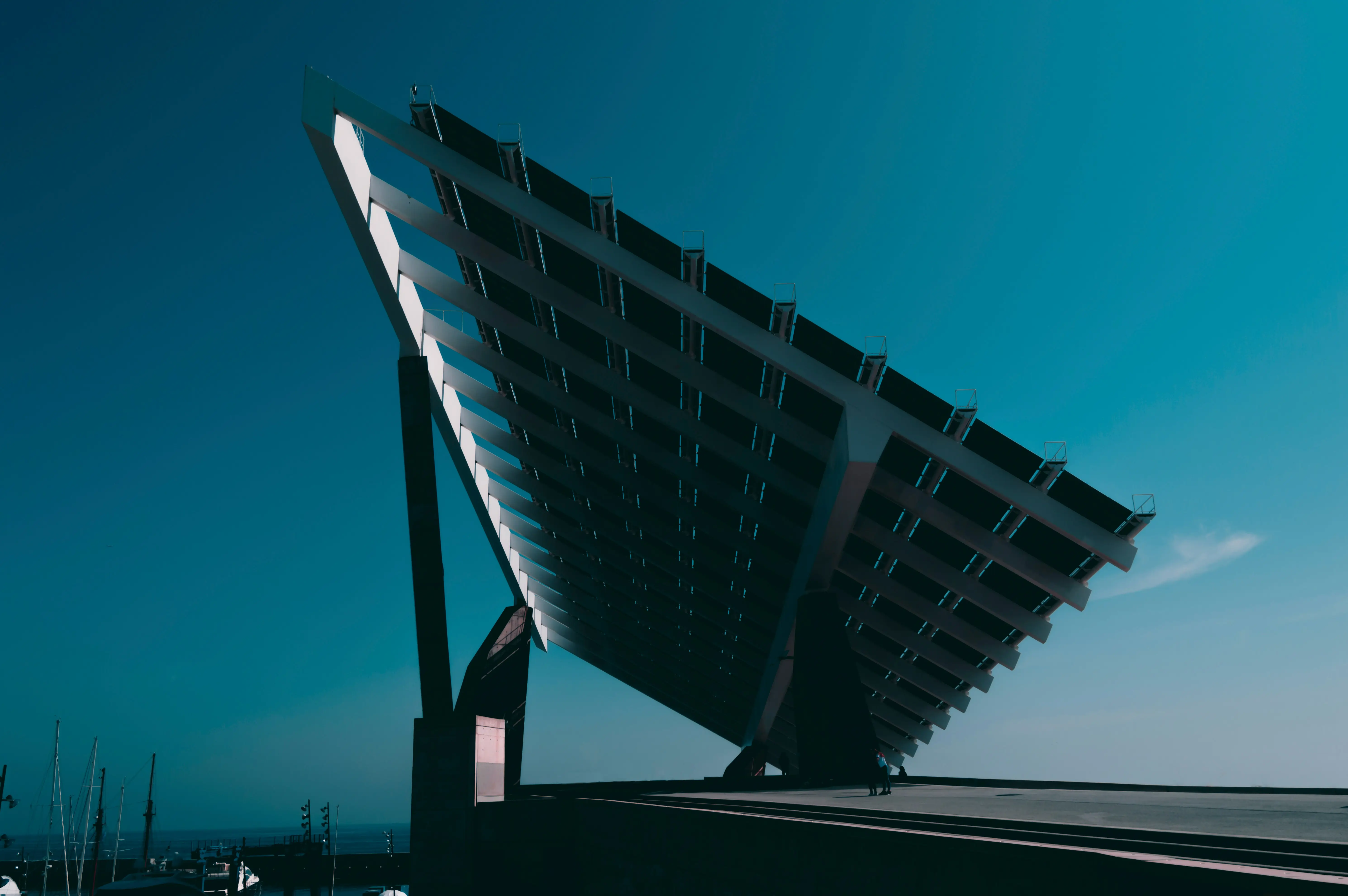 solar panels on the roof of the industry